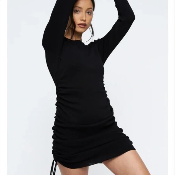 knee length dresses for ladies Lioness Crossover Cutout Long Sleeve Mini Dress main image 0
